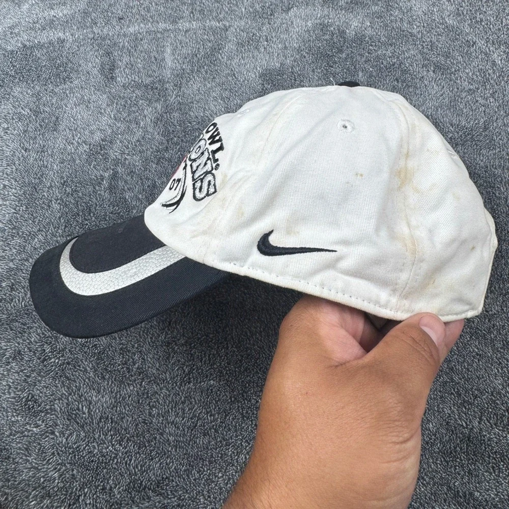 Vintage Nike USC Trojans 2007 Rose Bowl Champions Hat White Black‎ Strapback